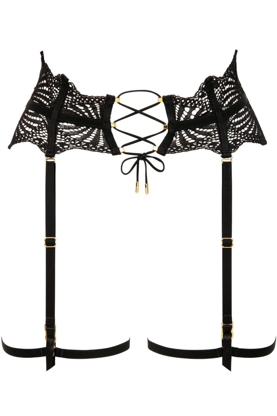 Atelier Amour Black Enlace Moi Suspender - Elegant Lingerie Accessory