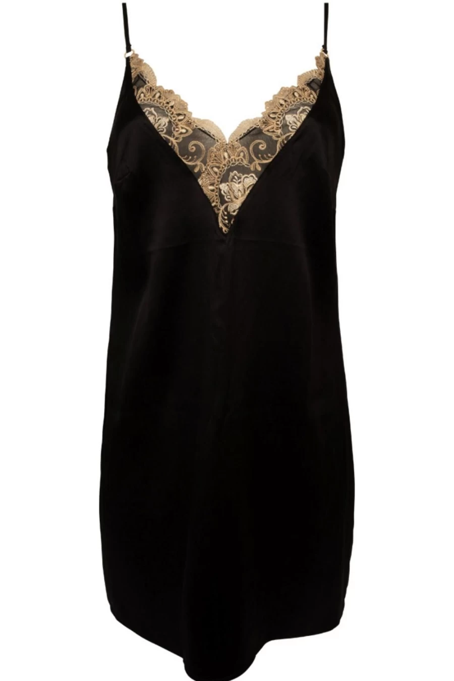 Lise Charmel Black & Gold Deesse En Glam Sexy Nightie - Luxury Lingerie