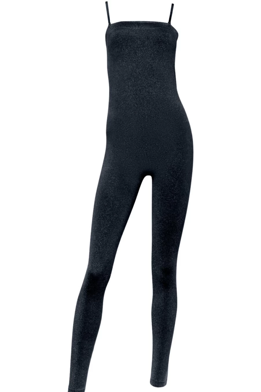 Wolford Shiny Black Pewter Jumpsuit - Elegant Metallic Finish Women's One-Piece