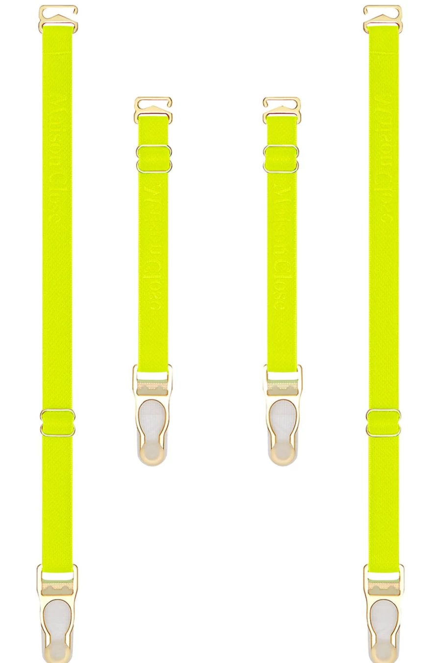 Maison Close Neon Yellow Signature Suspender Straps for Stylish Outfits