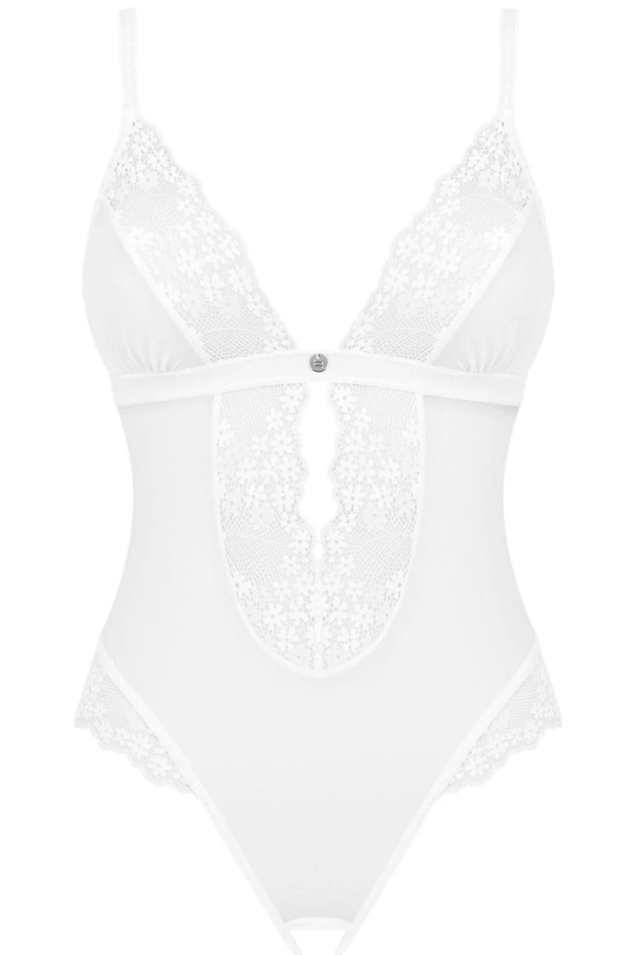 Obsessive White Crotchless Bodysuit - Heavenly Lingerie for Women