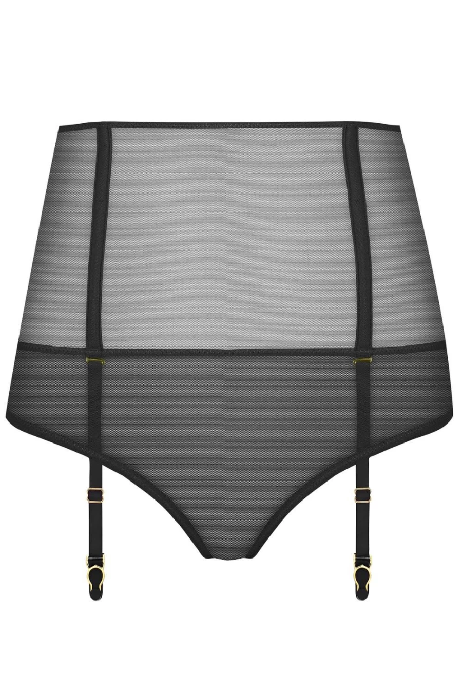 Maison Close Black L'Amoureuse High Waist Open Tanga Underwear