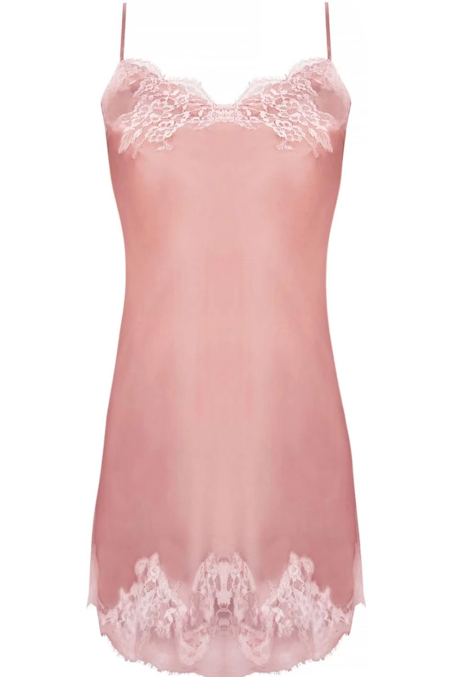 Lise Charmel Rose Silk Night Dress - Luxurious Women's Sleepwear