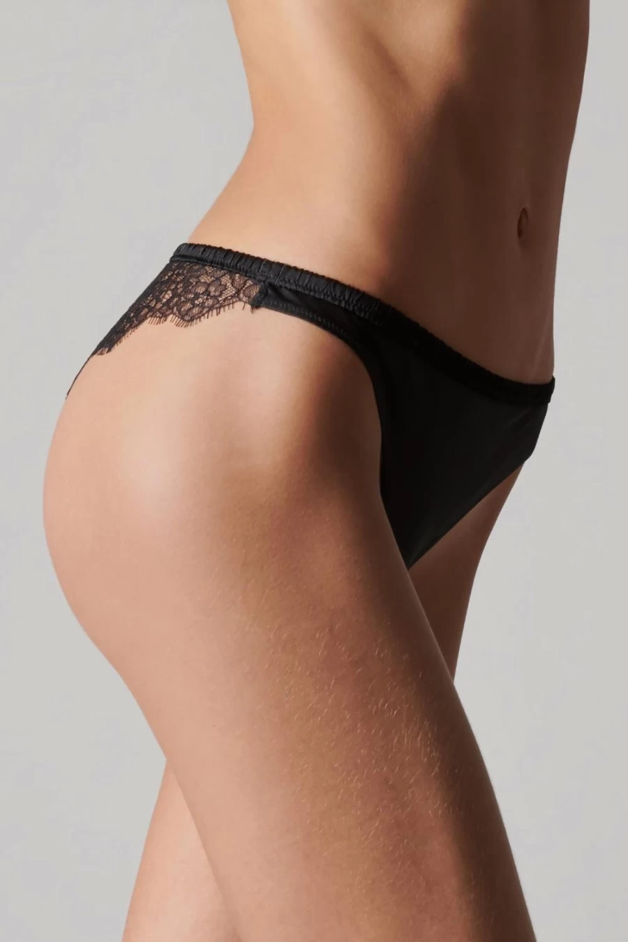 Maison Close Black Rendez-Vous Silk & Lace Brief - Luxurious Women's Underwear