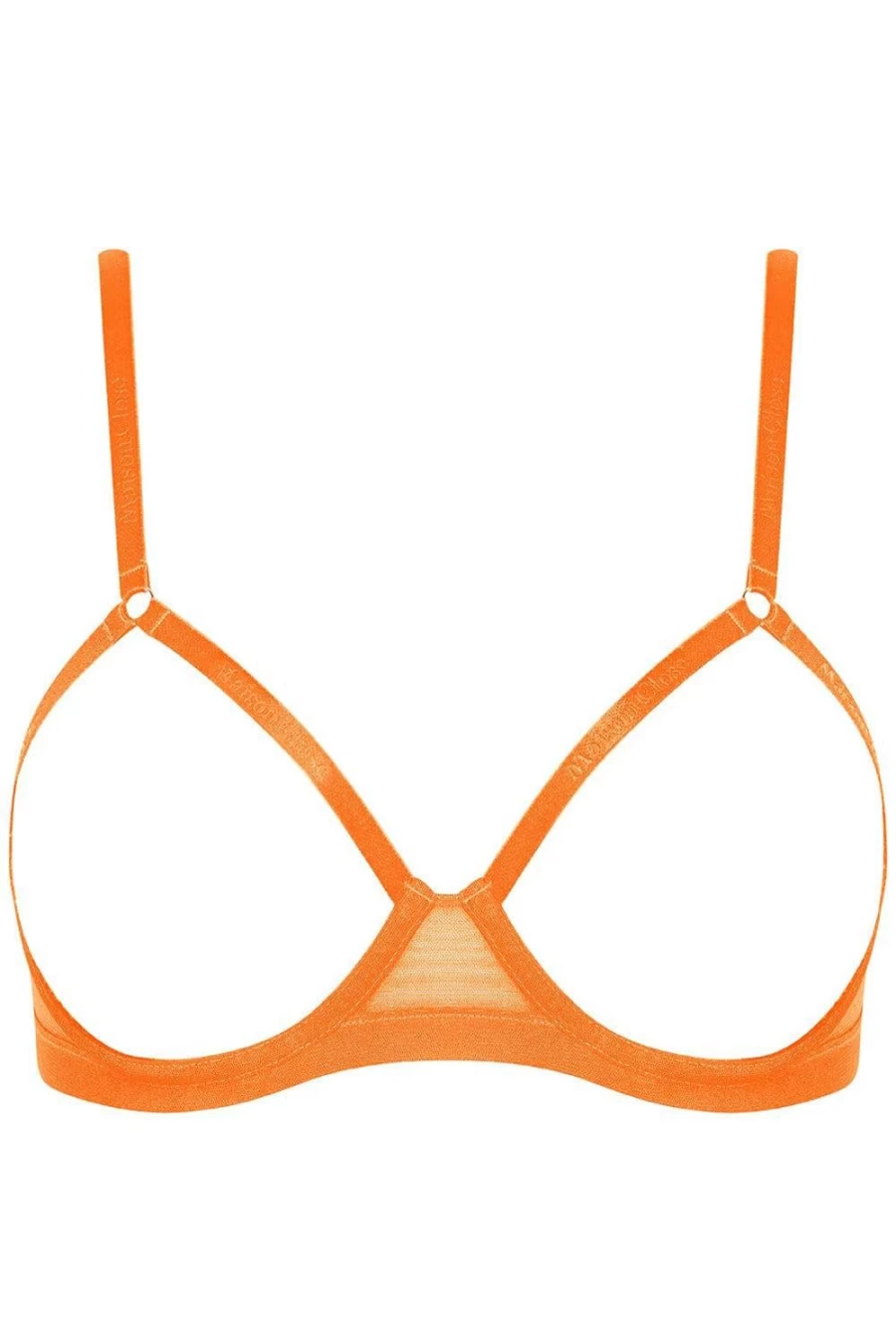 Maison Close Neon Orange Open Underwired Bra - Corps A Corset Lingerie
