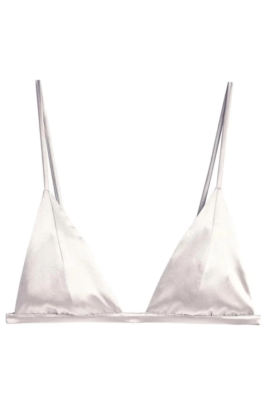 Fleur Du Mal Ivory Luxe Triangle Lace Bra - Women's Delicate Bralette