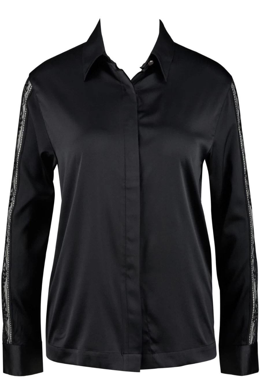 Aubade Midnight Whisper Blouse - Elegant Black Women's Top