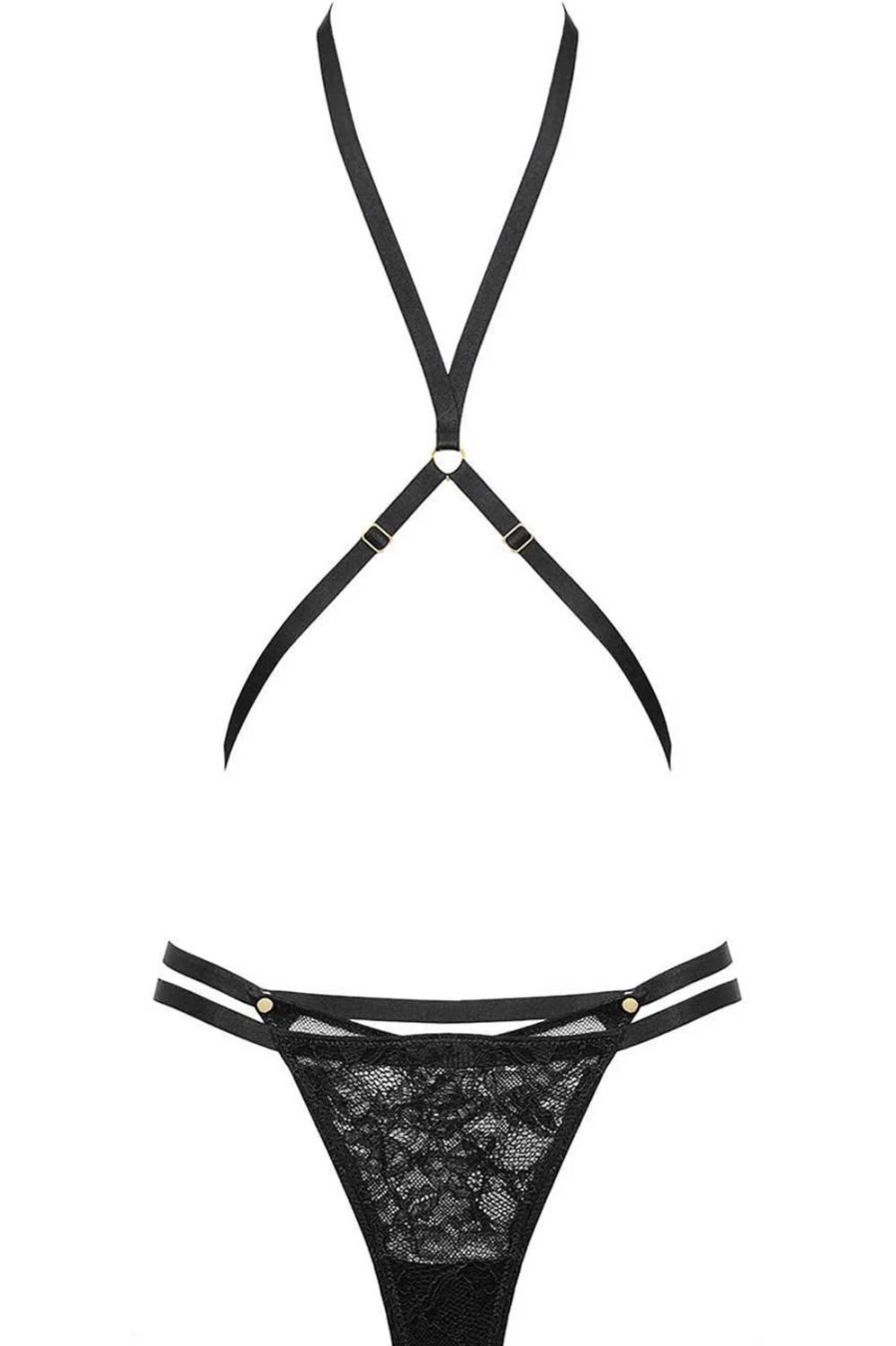 "Maison Close Black Thong Harness Magnetic Game Lingerie"