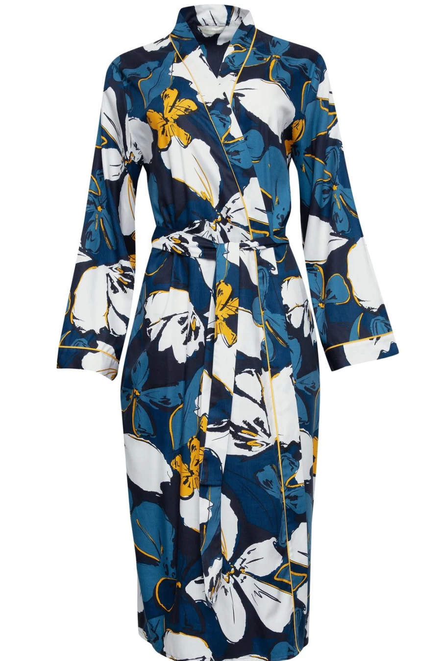 Cyberjammies Women's Floral Print Long Dressing Gown - Multi Color Lightweight Robe