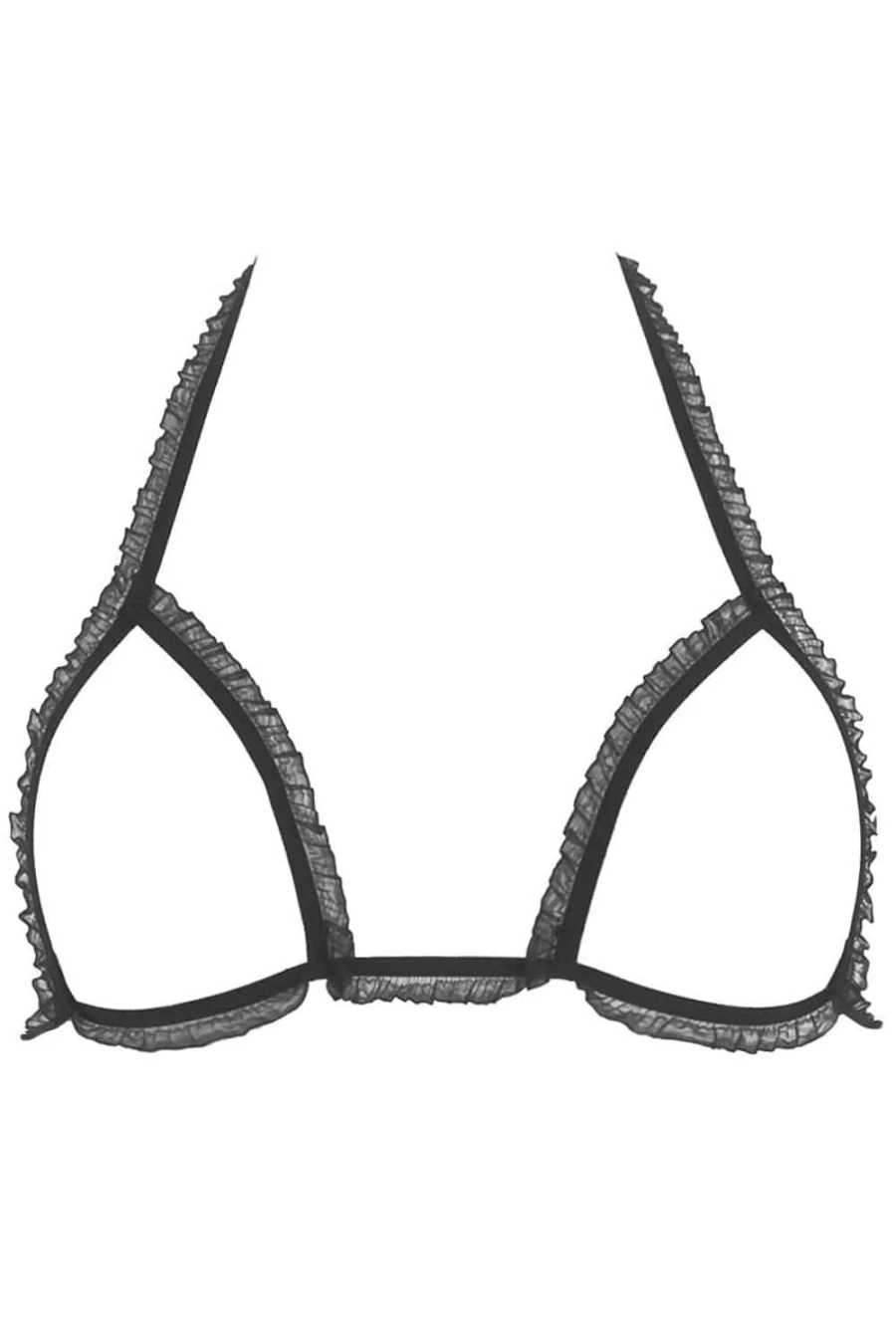 Maison Close Black Les Fetiches Cupless Bra - Seductive Lingerie for Bold Style
