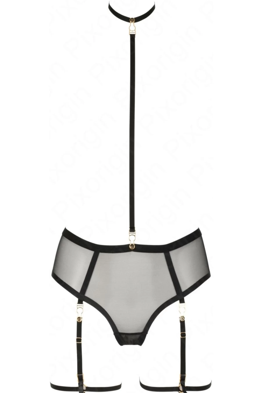 Atelier Amour Black Insoutenable Legerete Open Harness Brief Bikini Lingerie