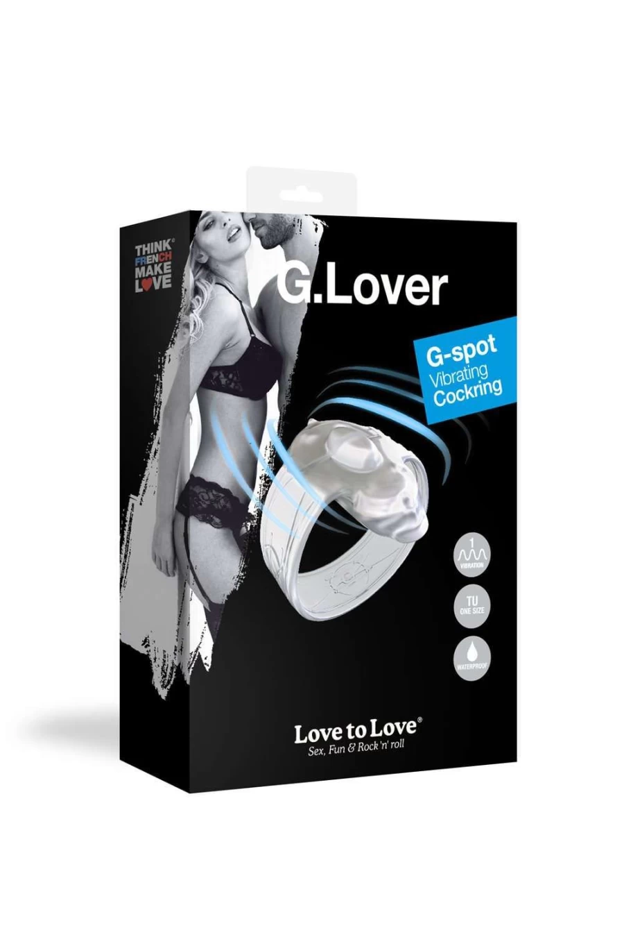 Love to Love Clear G-Spot Vibrating Cock Ring – G Lover! Pleasure Ring for Enhanced Stimulation