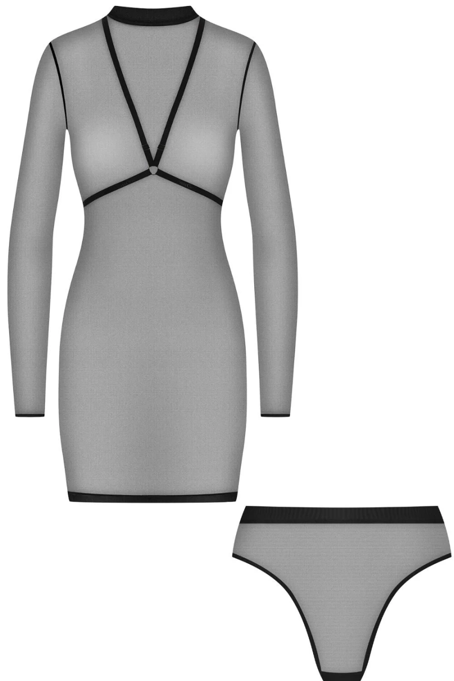Maison Close Corps A Corset Harness Mini Dress with High Waist Thong - Seductive Lingerie Style Outfit