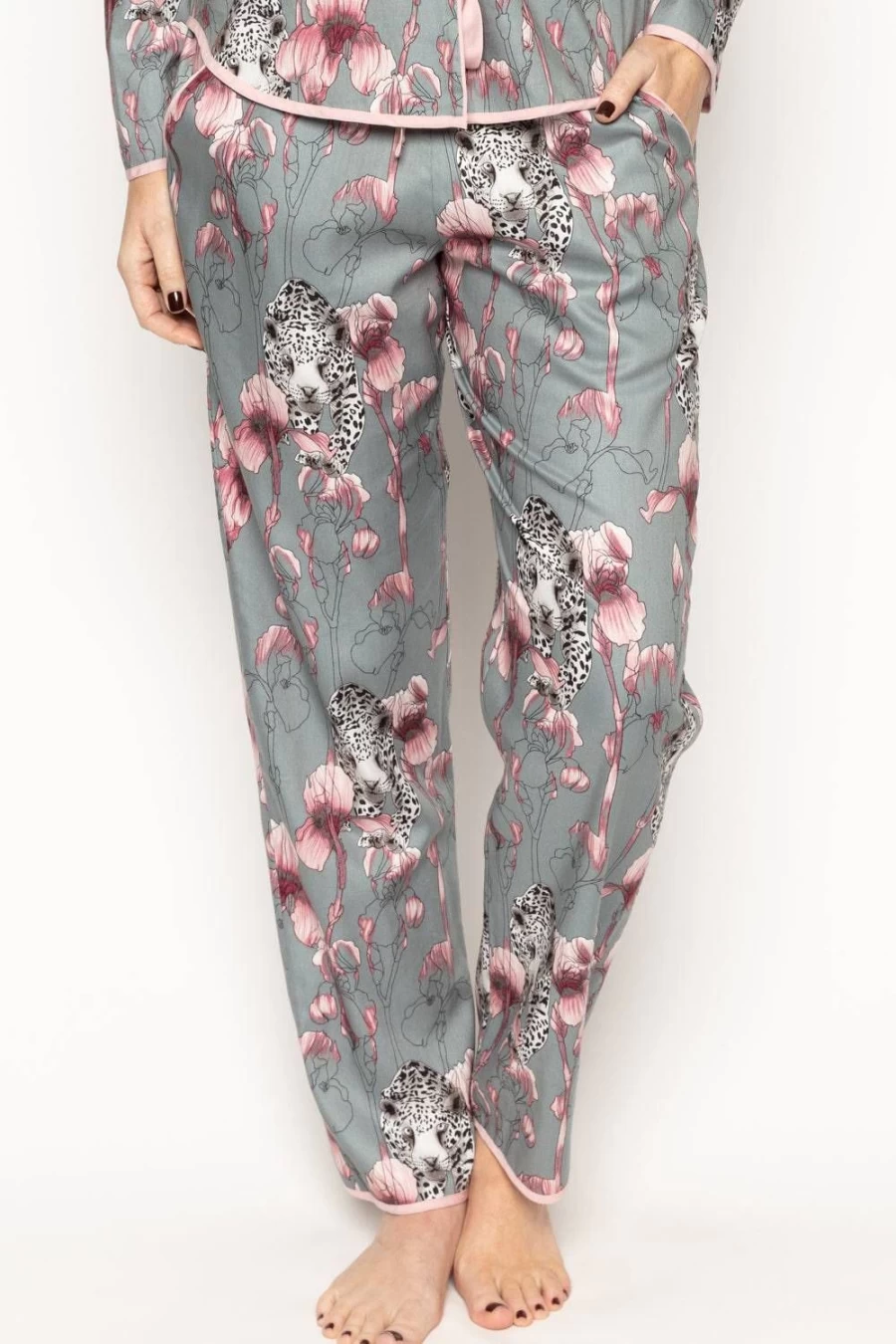 Cyberjammies Jessica Leopard Print Multi-Color Pyjama Pants for Women