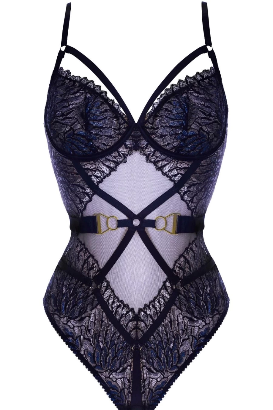 Prelude Black All About Eve Underwired Thong Bodysuit for Women