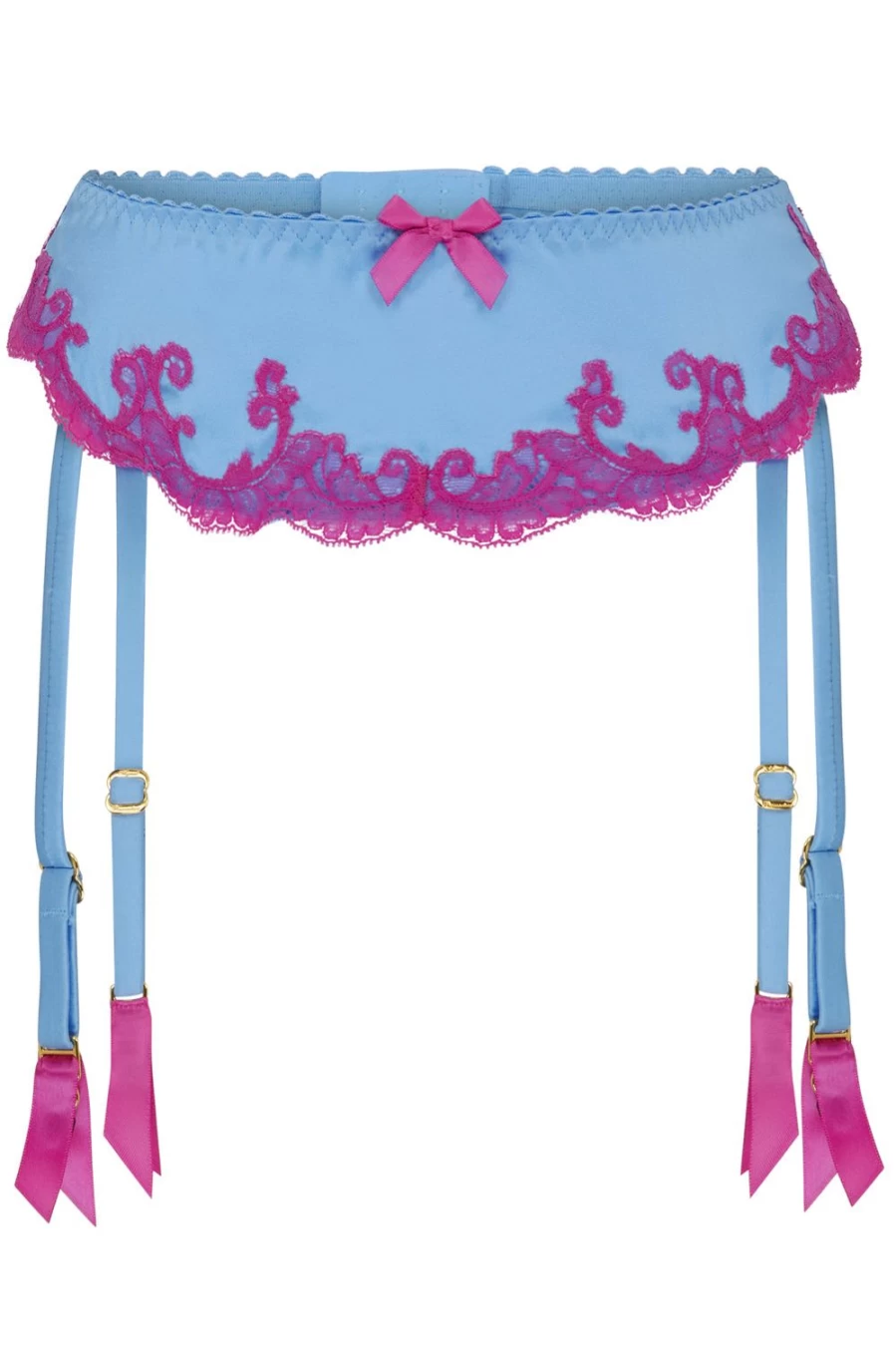 Agent Provocateur Molly Suspender Lingerie Set in Blue & Pink - Stylish & Seductive Design