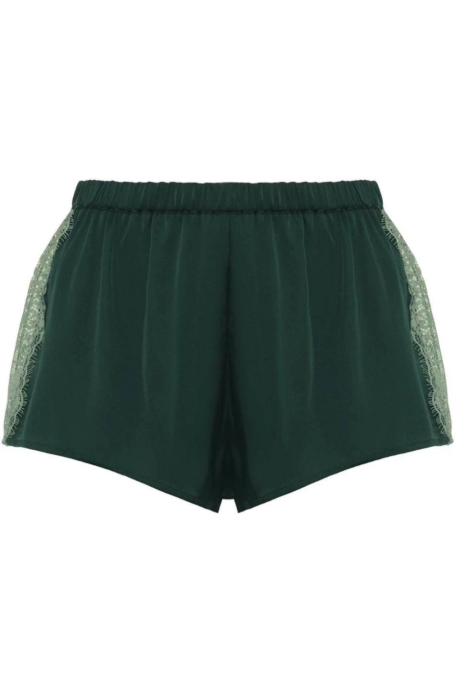 Simone Pérèle Satin Secrets Short in Kolsai Green - Luxurious Women's Lingerie