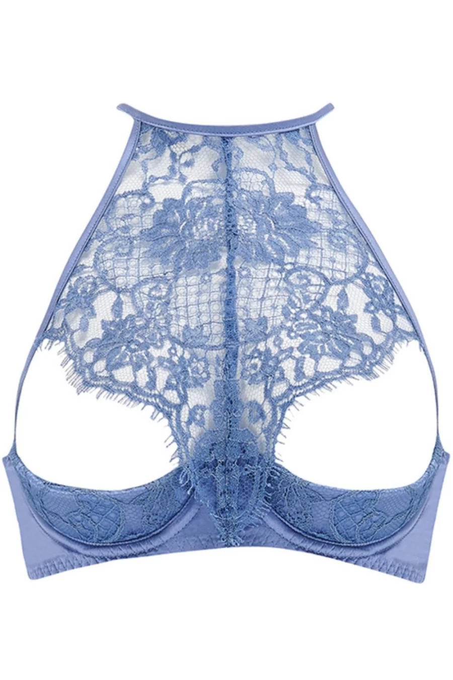 Coco de Mer Sky Blue Hera Quarter Cup Bra - Lingerie & Intimate Apparel