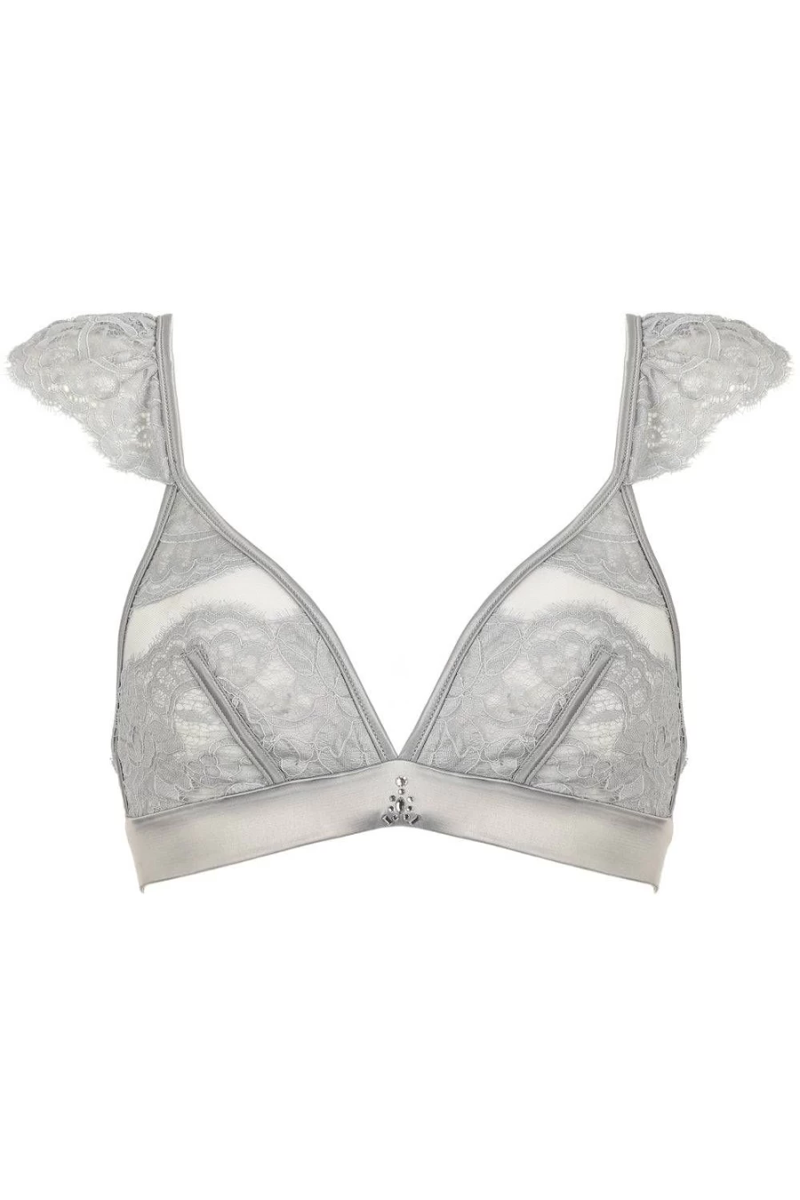 Prelude Marlene Grey Triangle Bra with Swarovski Crystals for B-C Cup Sizes