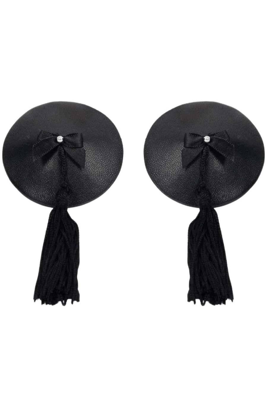 "Bijoux Indiscrets Black Tassel Nipple Covers – Sensual Adhesive Pasties"