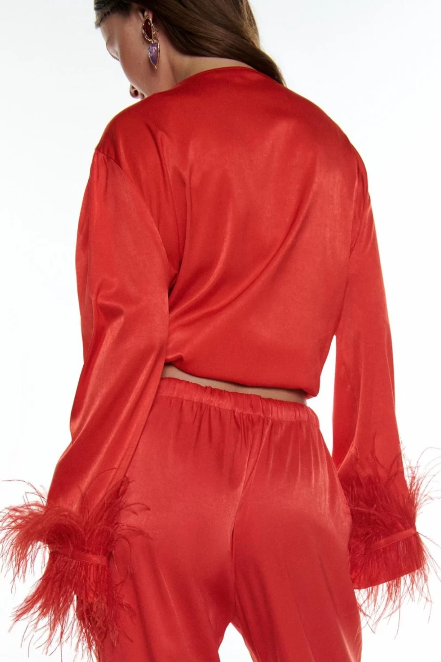 Love Stories Red Posh Wrap Top - Elegant Women's Fashion Blouse