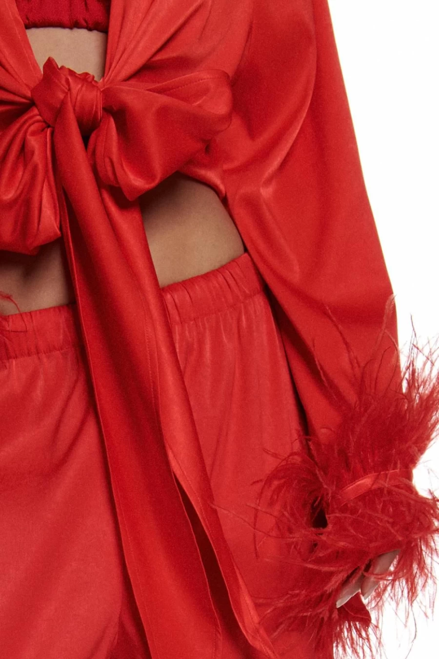 Love Stories Red Posh Wrap Top - Elegant Women's Fashion Blouse