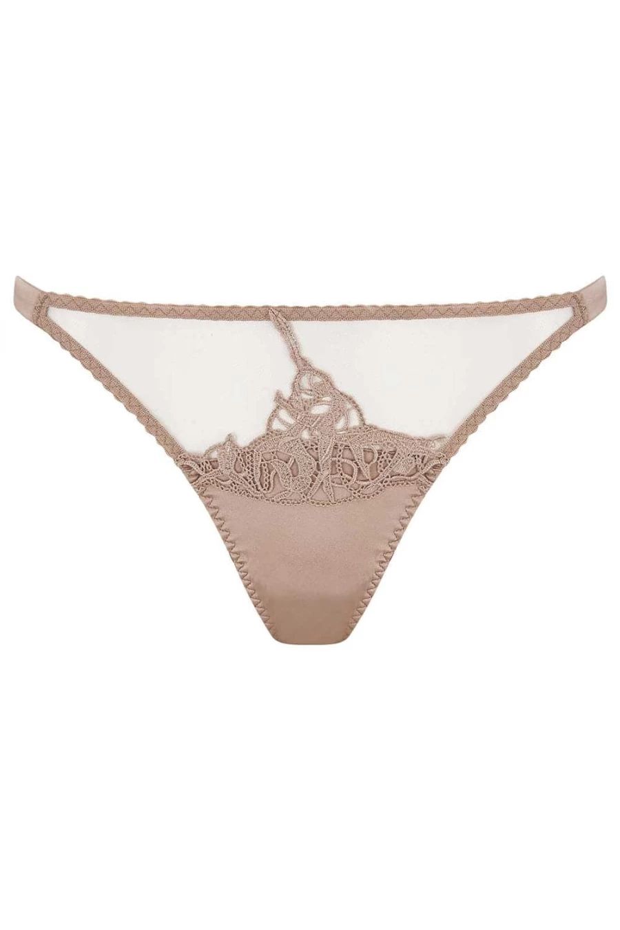 Fleur of England Marlena Ouvert Lingerie Brief in Antique Gold - Luxury Women's Underwear
