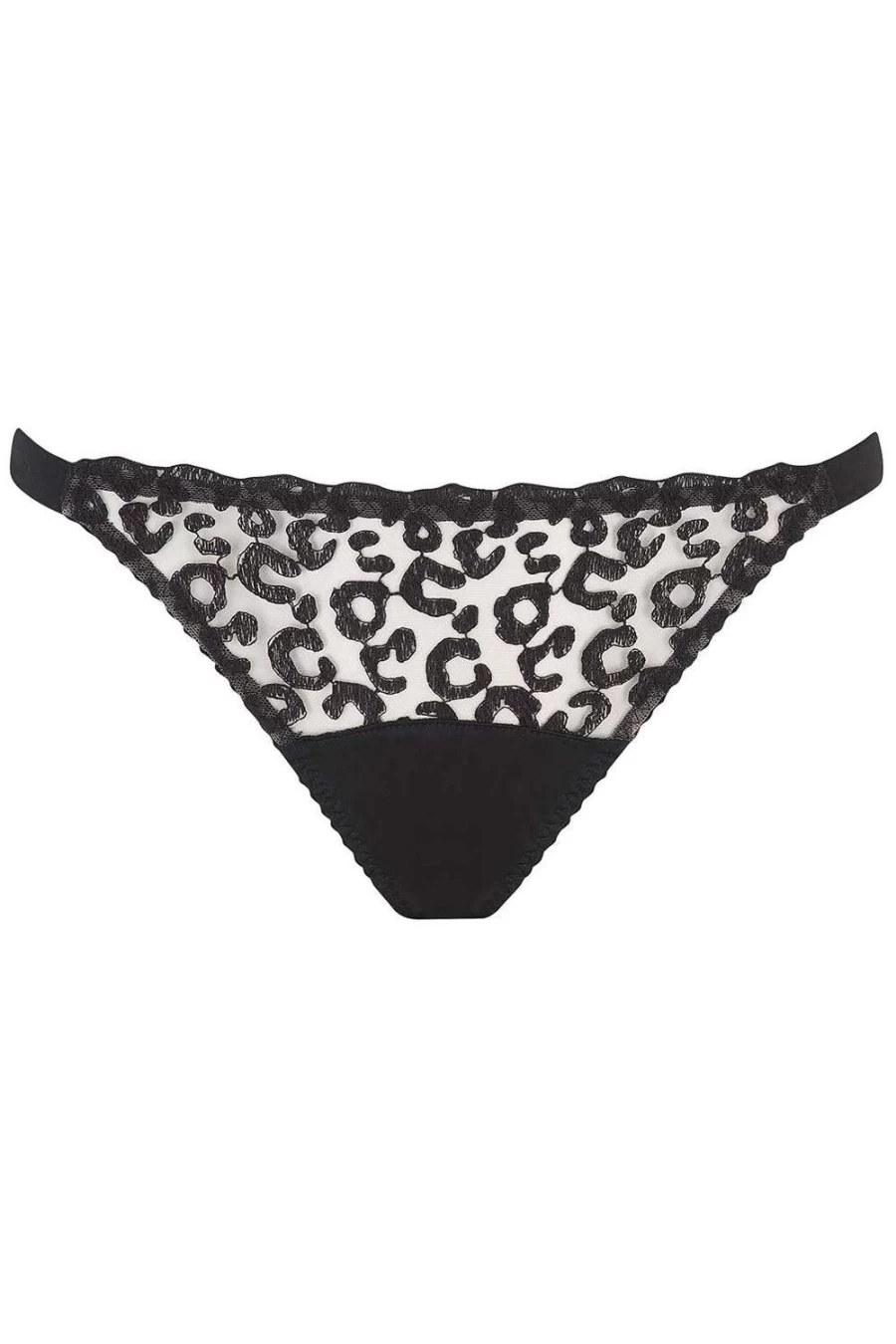Fleur of England Black Kittie Ouvert Brief Lingerie