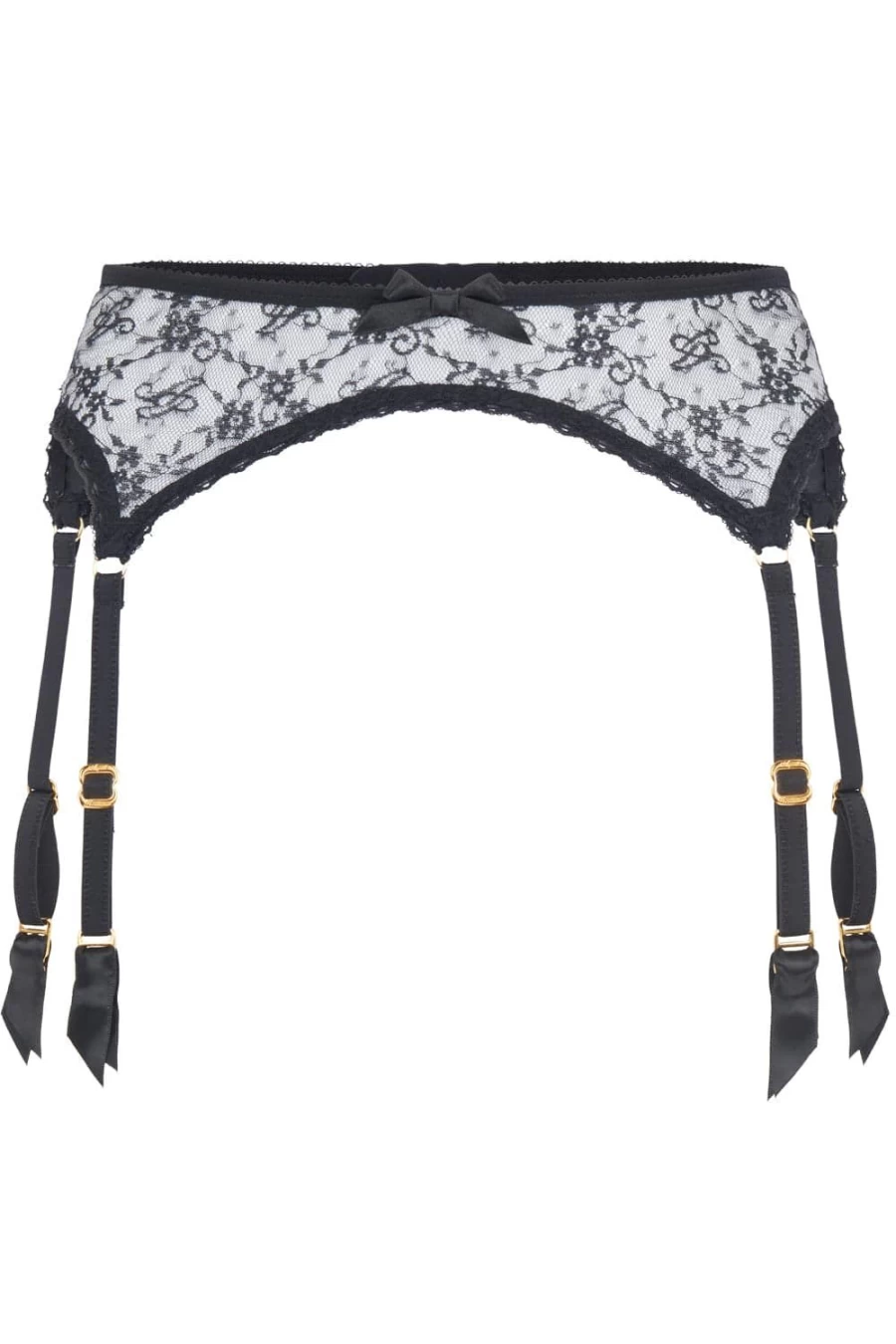 Agent Provocateur Black Malorey Suspender for Women - Stylish Elastic Garter Belt