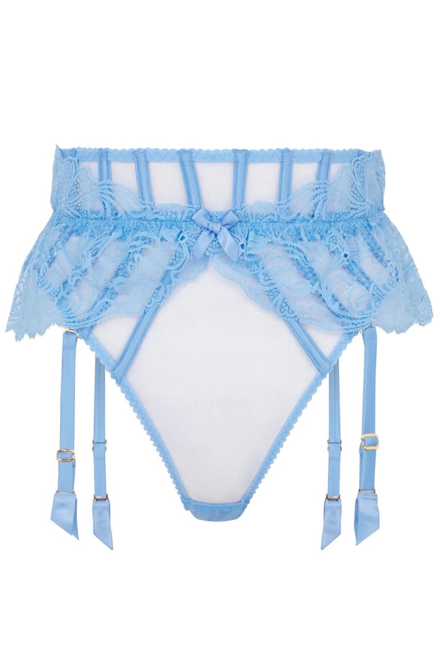 Agent Provocateur Rozlyn Suspender Thong in Cornflower Blue - Lingerie & Garter Belt
