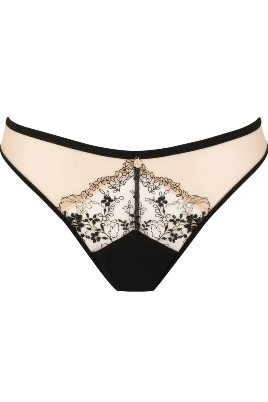 Atelier Amour Apres Minuit Tanga Lingerie in Nude & Black