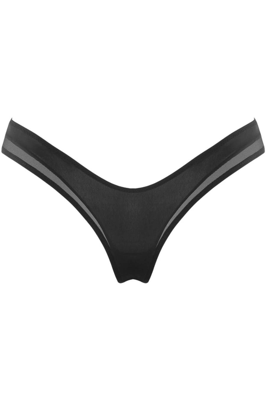 Maison Close Black Pure Tentation High Rise Thong - Luxury Women's Underwear