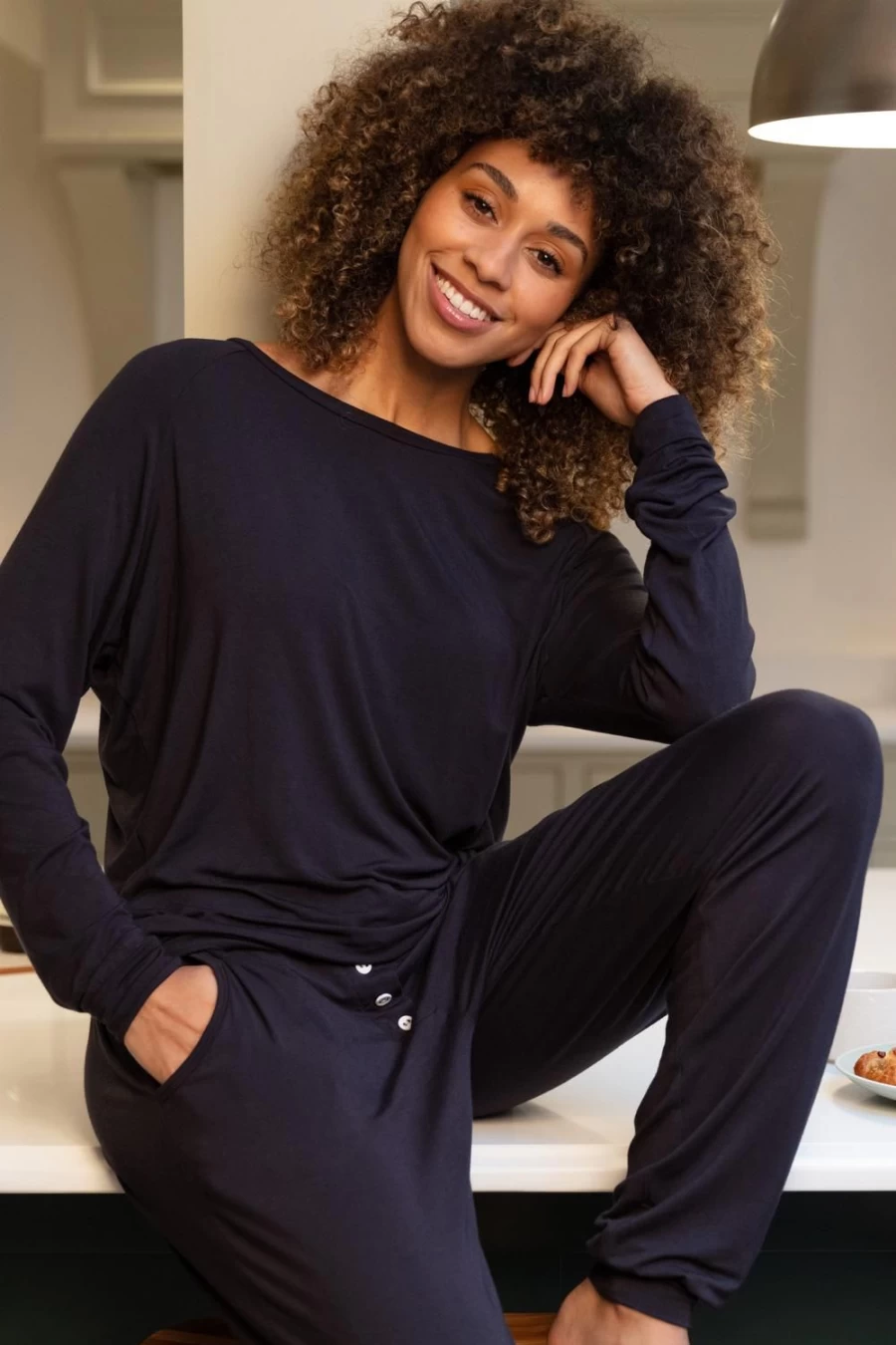 Cyberjammies Nicole Comfort Jersey Slouch Top & Pants Set for Women