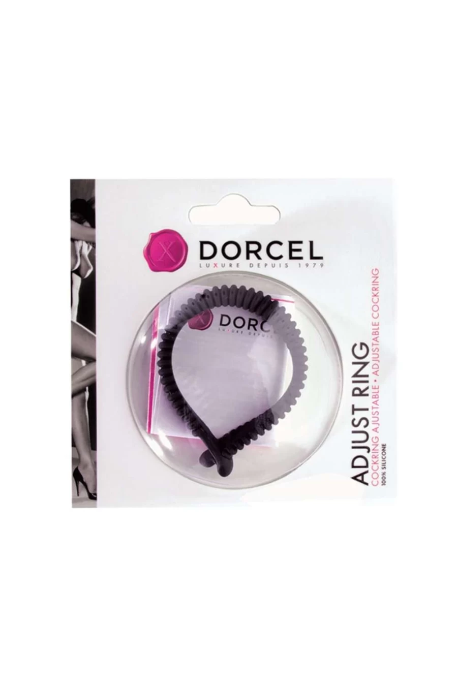 Dorcel Grey Adjustable Cock Ring for Enhanced Pleasure & Comfort