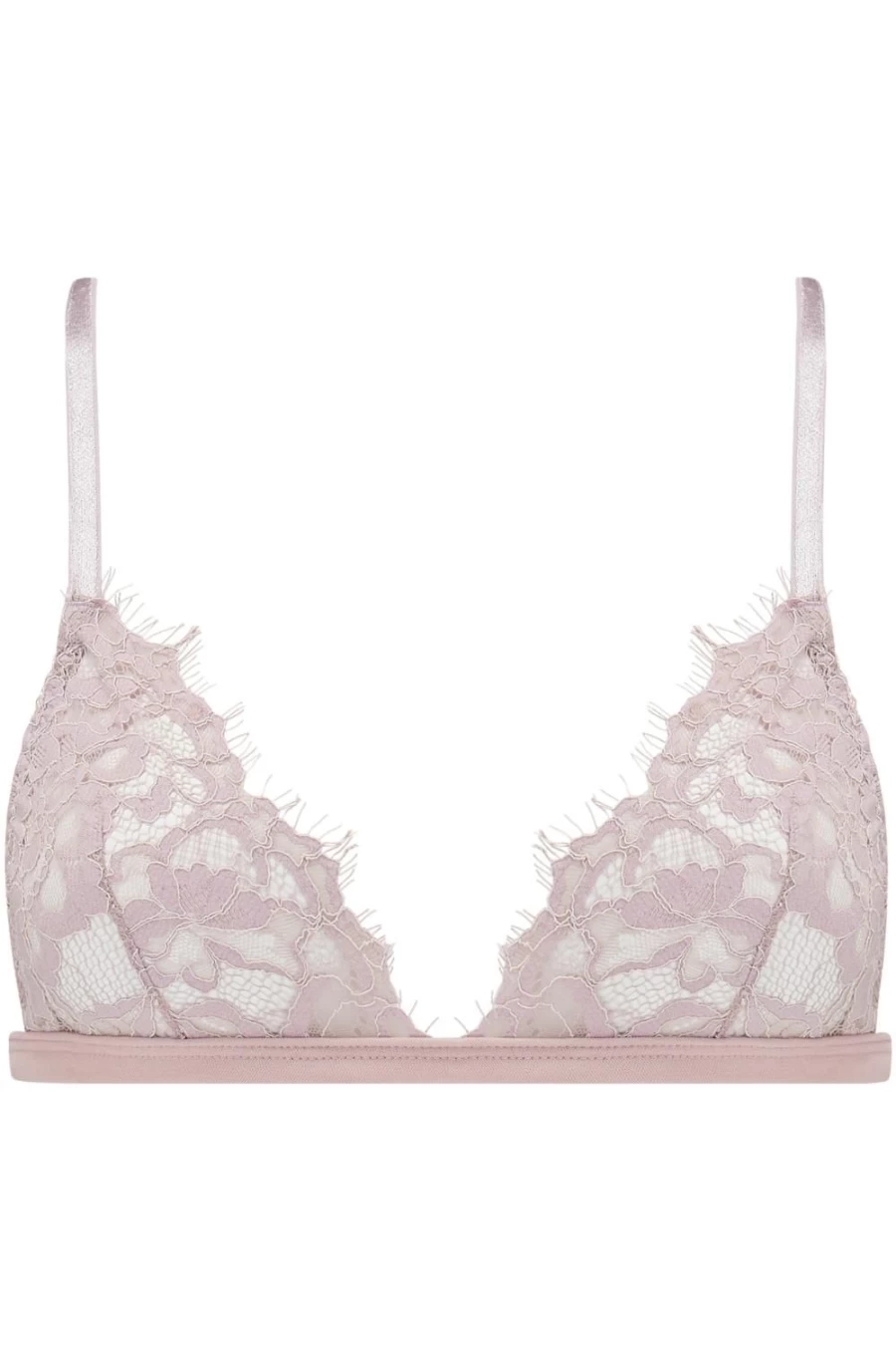 Coco de Mer Muse Aurelia Triangle Bra in Blush - Lace Lingerie Bralette