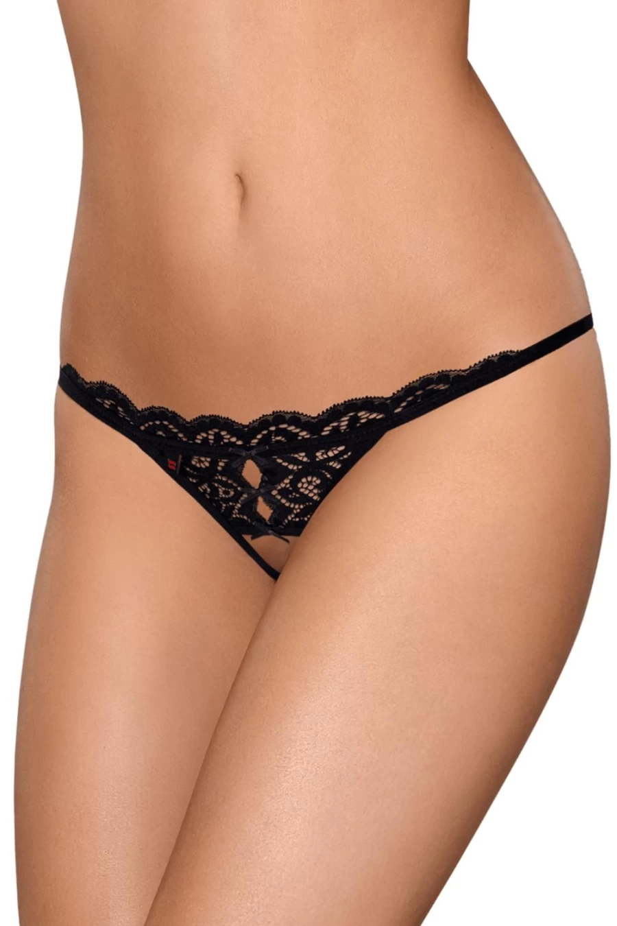Obsessive Black 831 Crotchless Thong Lingerie for Women