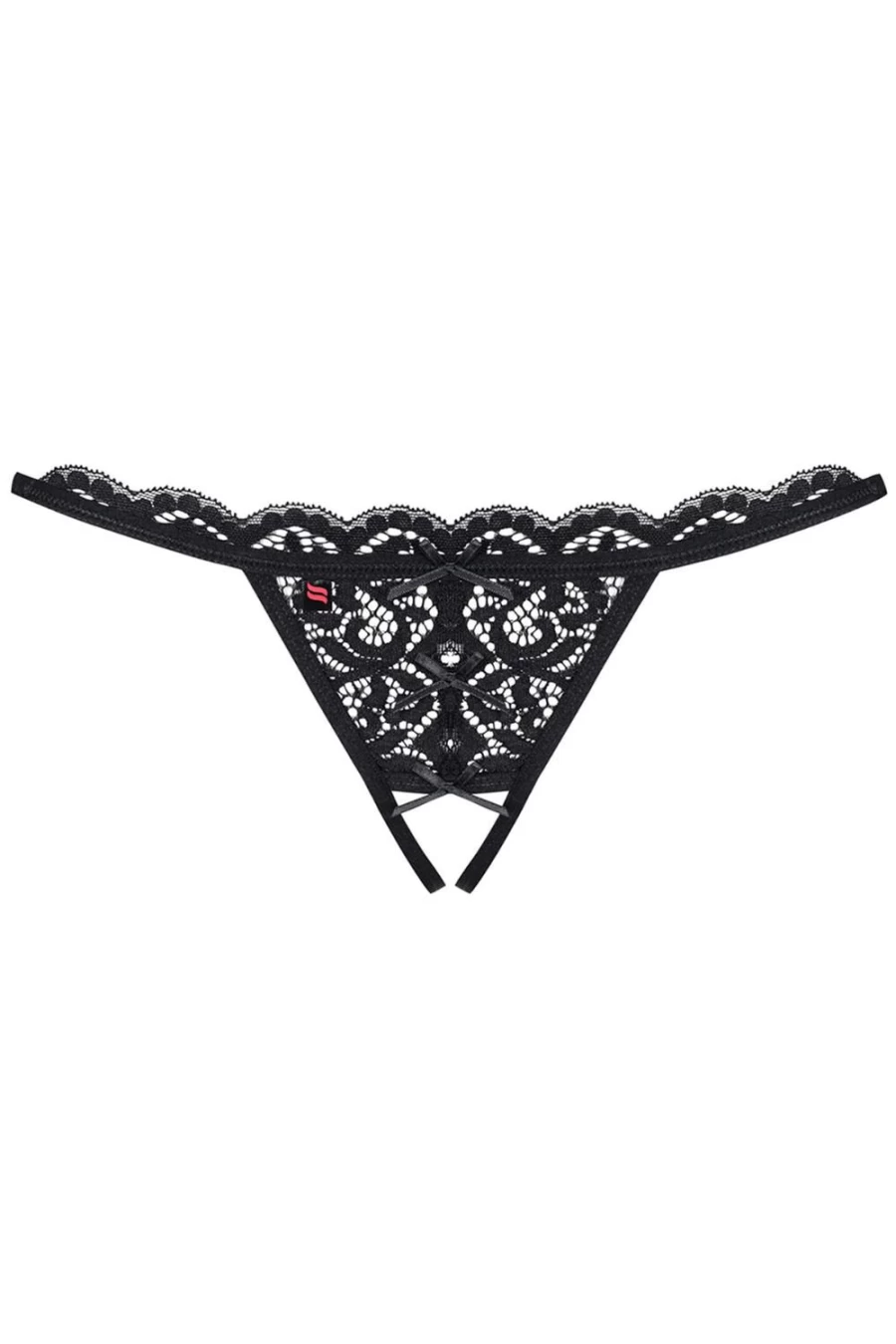 Obsessive Black 831 Crotchless Thong Lingerie for Women