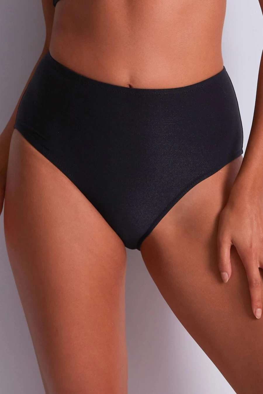 Aubade Black Sand High Waist Bikini Bottom - Summer Glow Swimwear