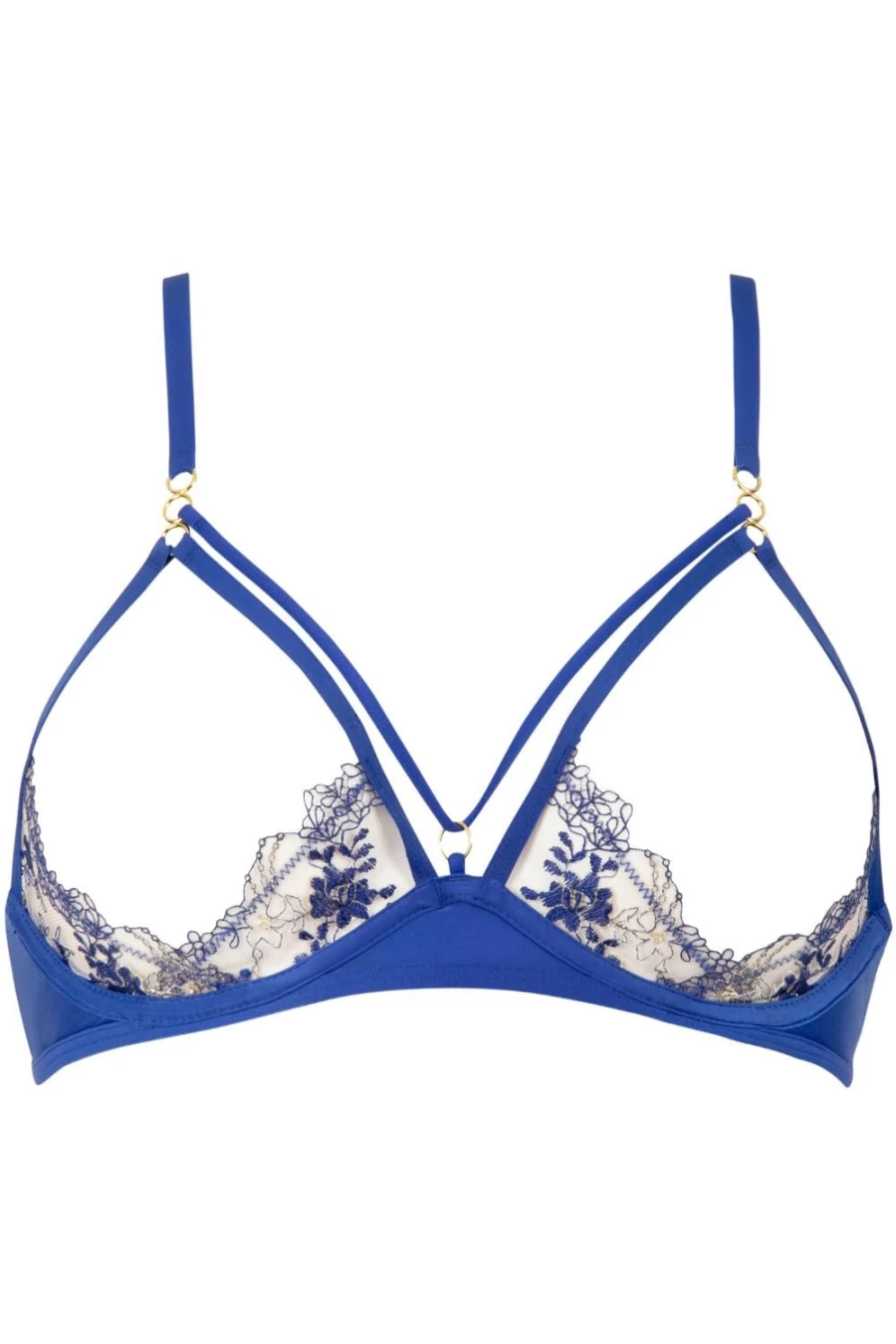 Atelier Amour Apres Minuit Open Underwired Bra in Nude/Ink - Lingerie & Women's Underwear