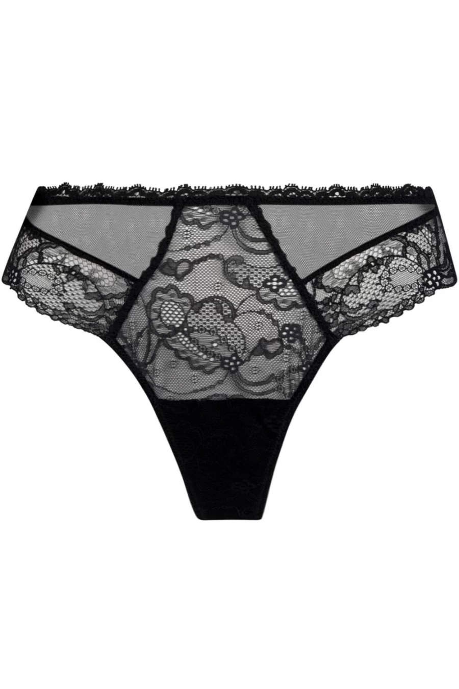 Lise Charmel Black Feerie Couture Thong - Luxury French Lingerie
