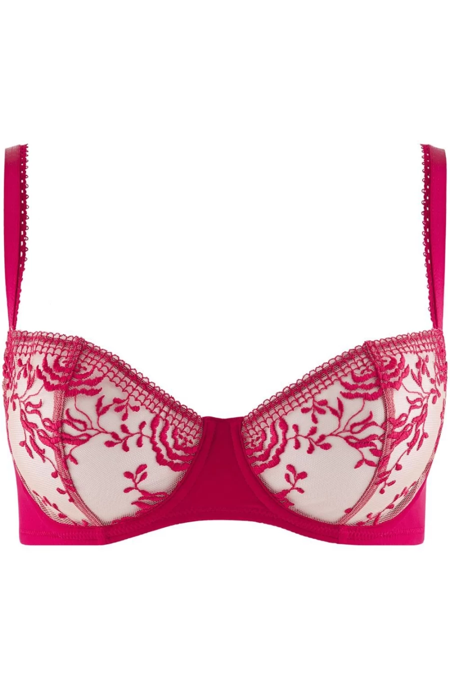 Aubade Fleur De Passion Half Cup Bra in Amaryllis - UK 30DD Lingerie