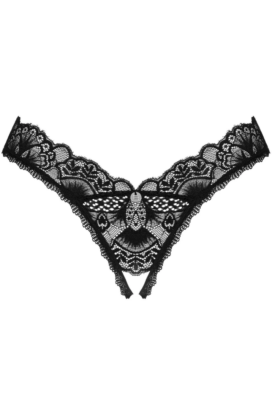 Obsessive Black Donna Dream Crotchless Thong Lingerie for Women