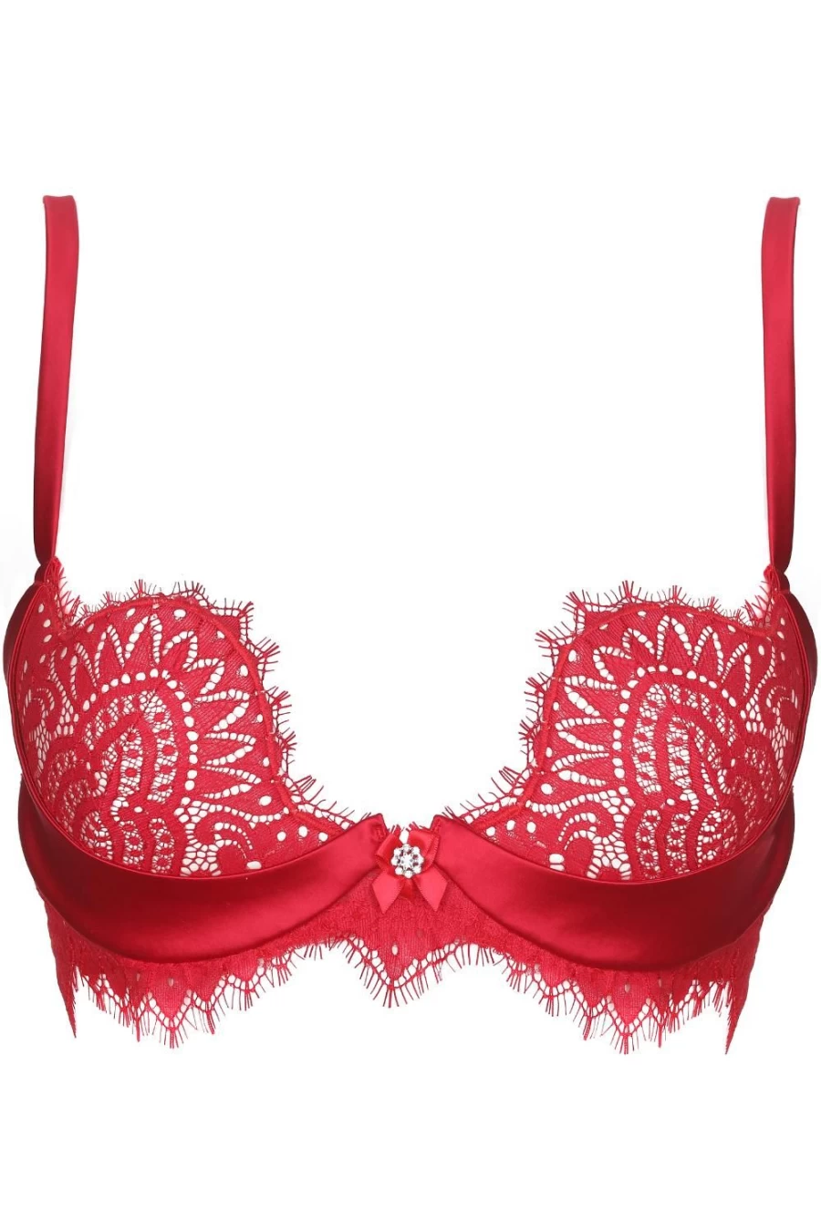 Prelude Red Push Up Bra - The Black Swan Style, UK 34C, Sexy Lingerie for Women
