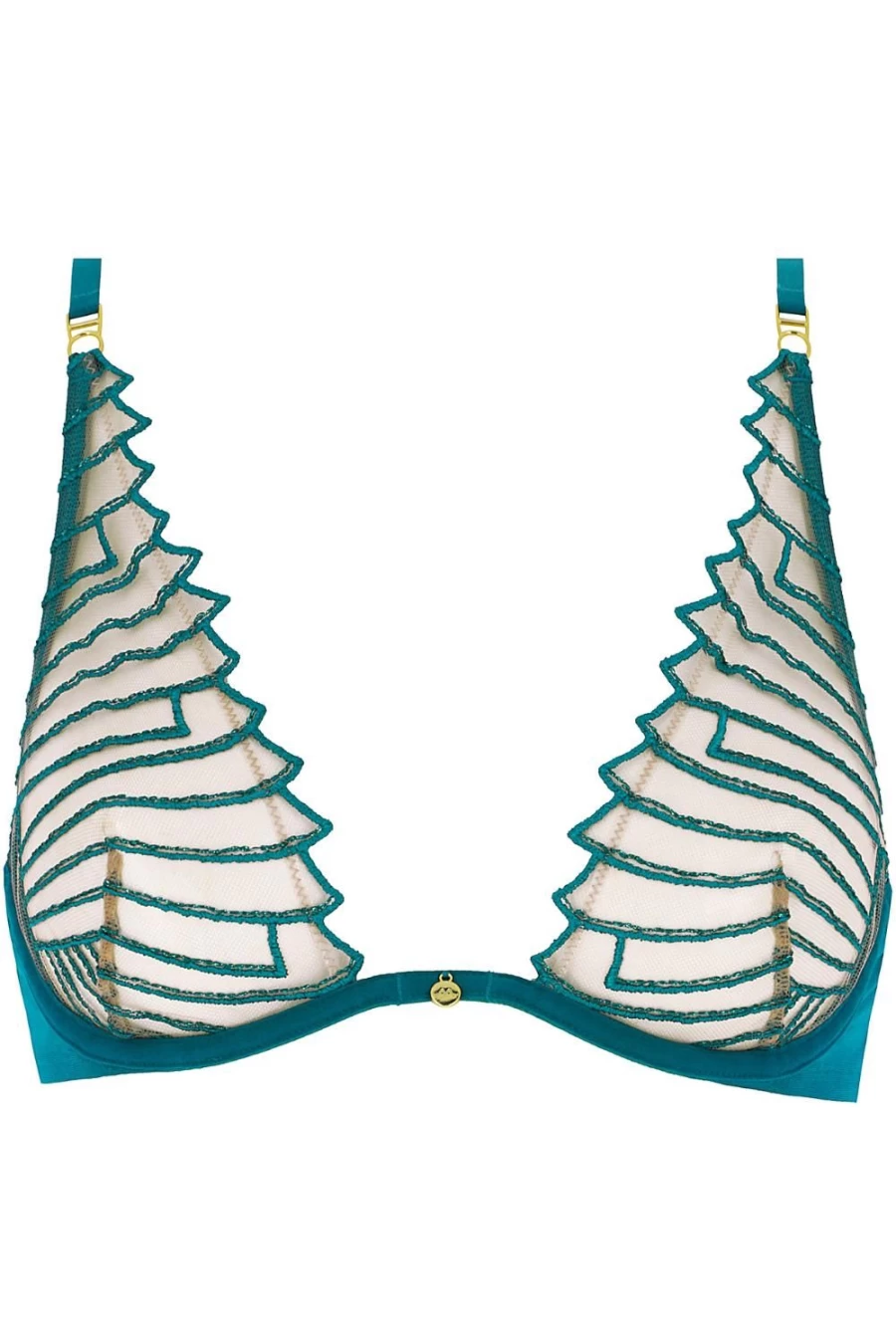 Atelier Amour Cosmic Dream Underwire Triangle Bra in Lagoon - Lace Bralette for Women