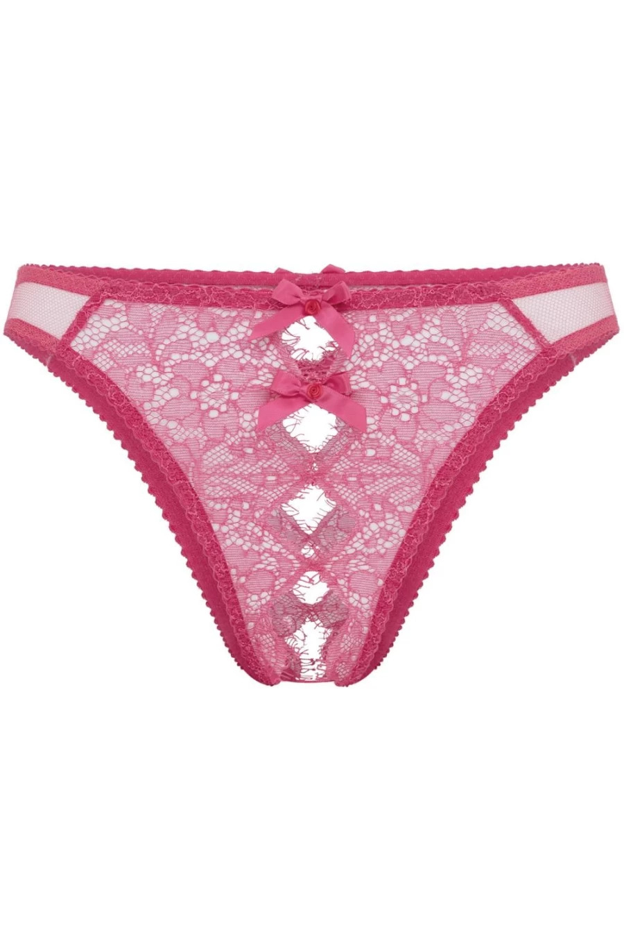 Agent Provocateur Lorna Lace Ouvert Fuchsia Lingerie Set