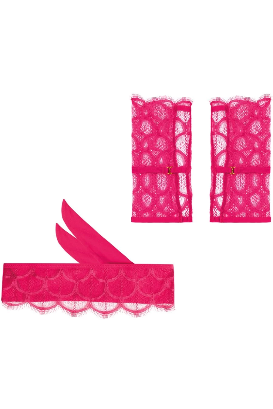 Atelier Amour Pink Mystic Shadow Mask & Cuffs Set for Elegant Bondage Wear