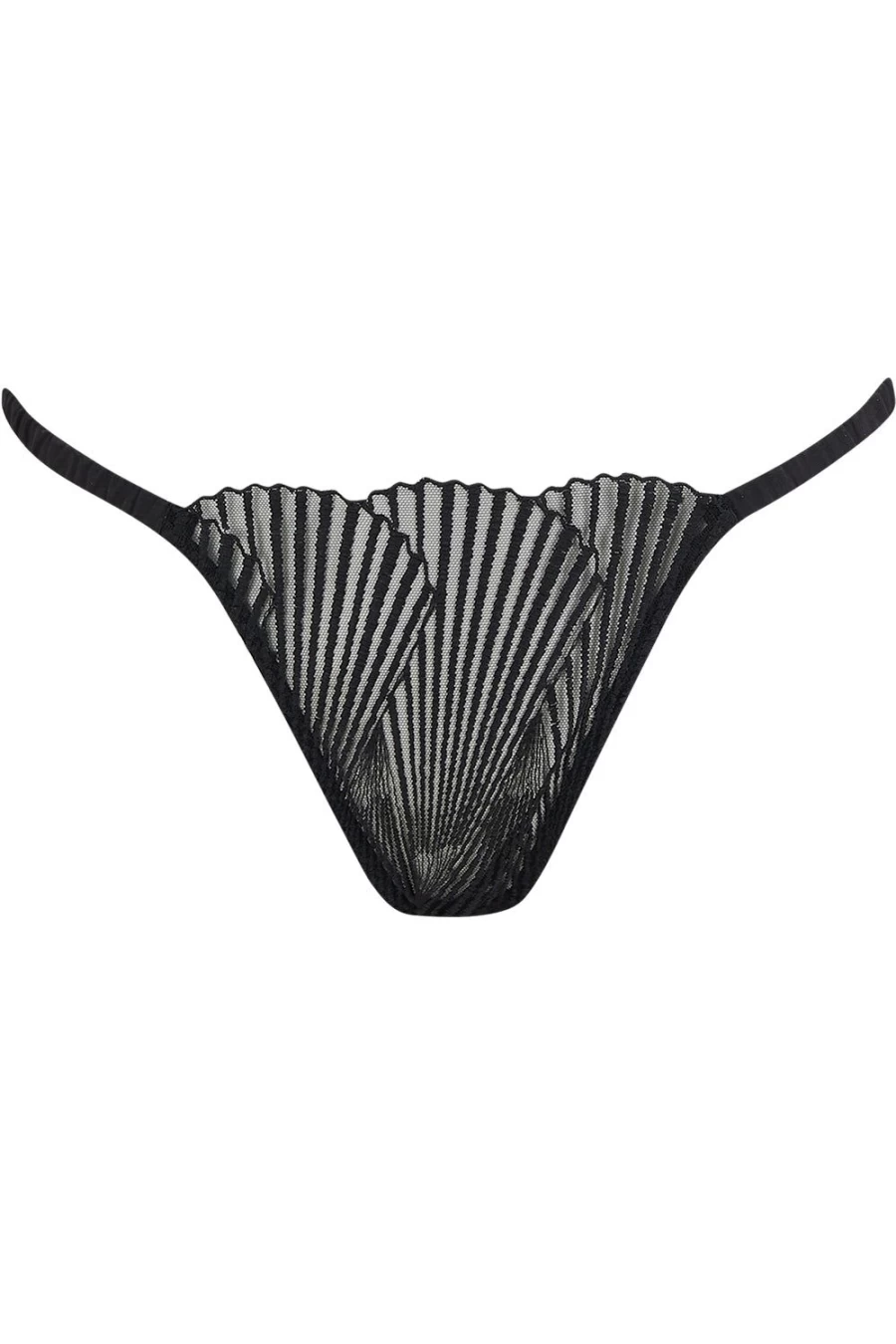 Coco de Mer Athena Brazilian Knicker in Black - Luxury Lingerie
