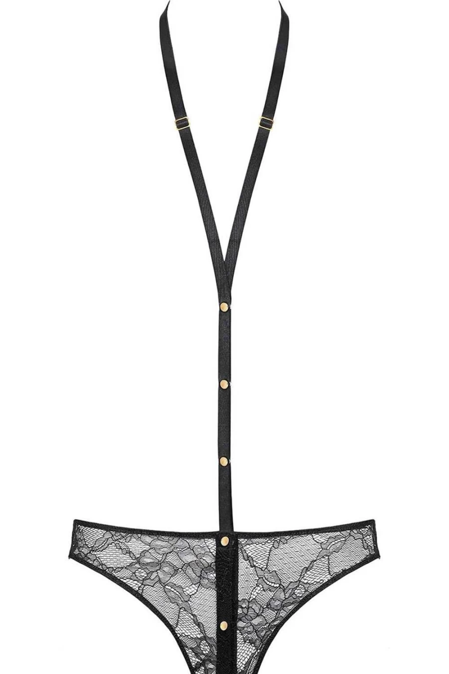Maison Close Black Magnetic Openable Harness Brief - BDSM Underwear for Men & Women