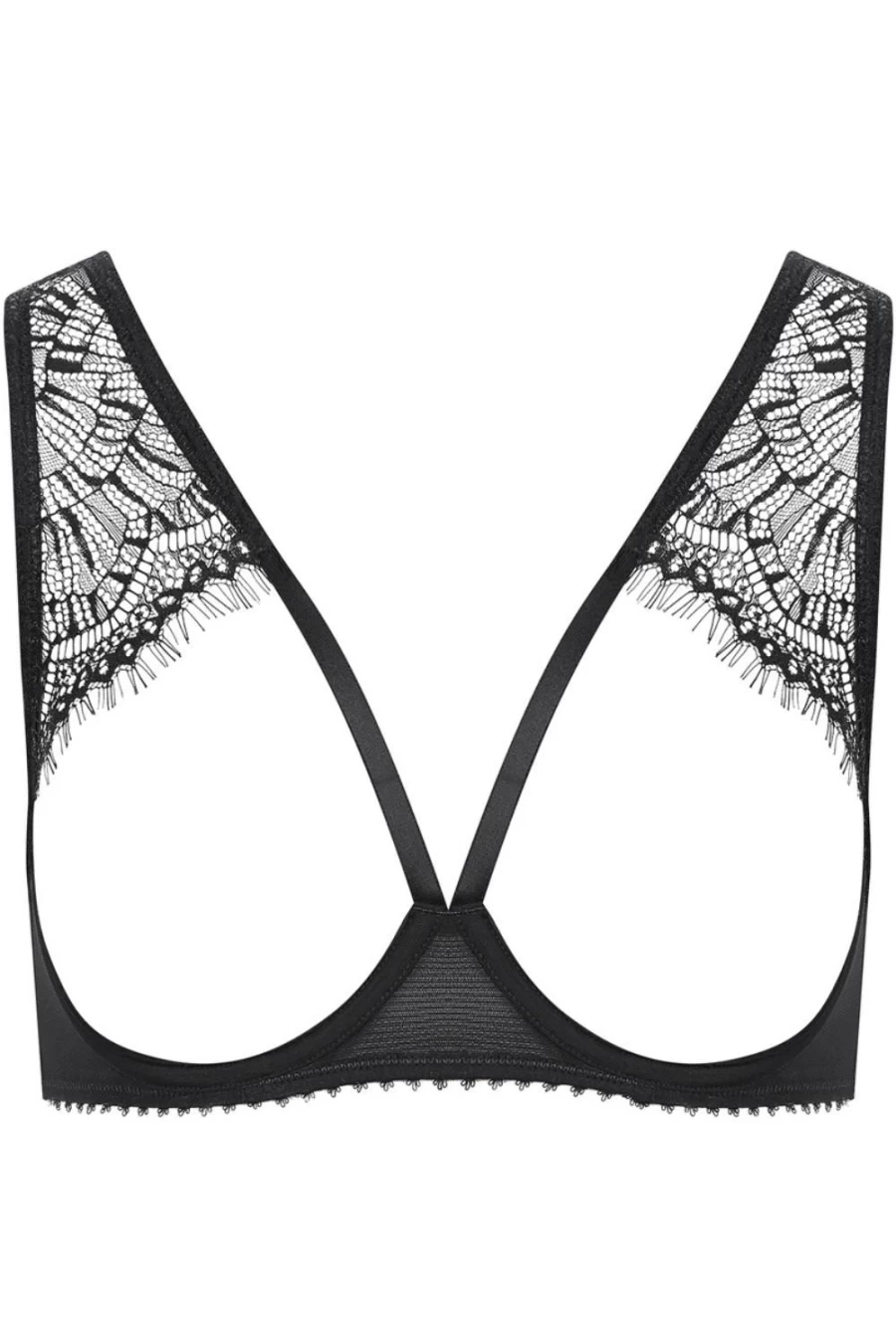 Maison Close Accroche Coeur Black Open Wired Lace Bra - Elegant Lingerie for Women