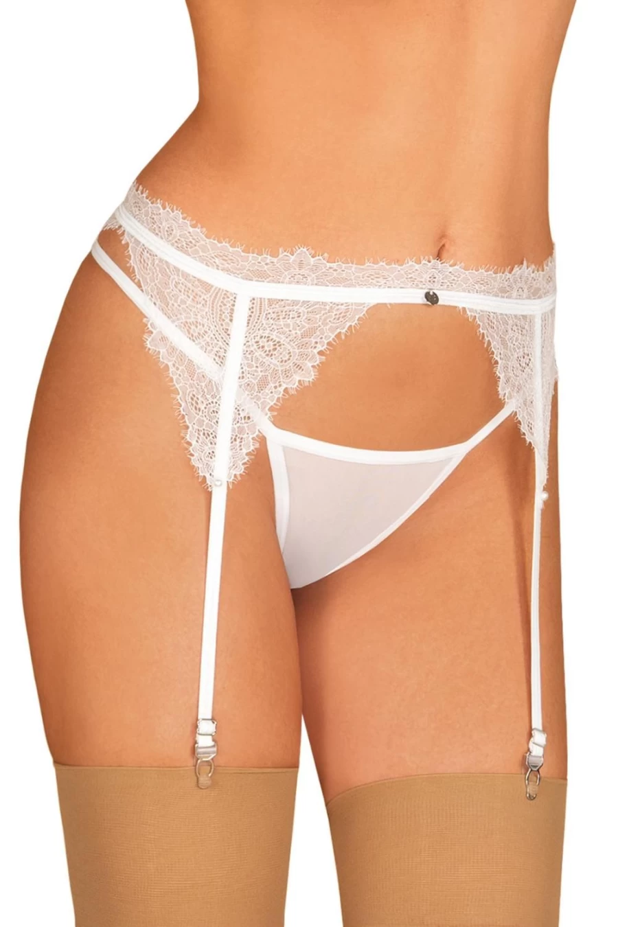 Obsessive Bianelle White Suspender - Elegant & Stylish Design for Women